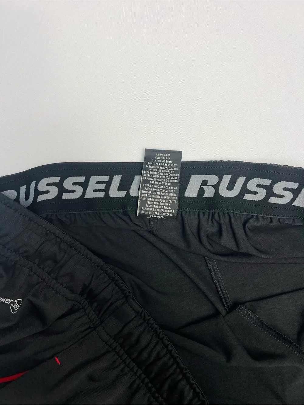 Russell Athletic Men's Dri-Power Basketball Shorts Black Red Size XL